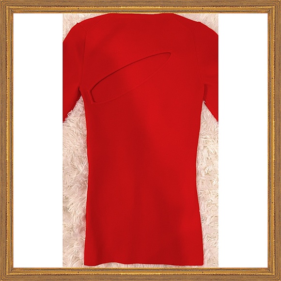 DVF Wool Sweater w/Cut-Out Back Design  (EUC) - Picture 4 of 9